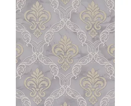 Обои серые Дамаск Euro Decor виниловые Marquise арт. 9097-23