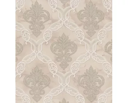 Обои бежевые Дамаск Euro Decor виниловые Marquise арт. 9097-02