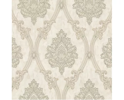 Обои бежевые Дамаск Euro Decor виниловые Tesoro арт. 9114-02