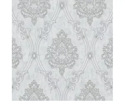 Обои серые Дамаск Euro Decor виниловые Tesoro арт. 9114-23